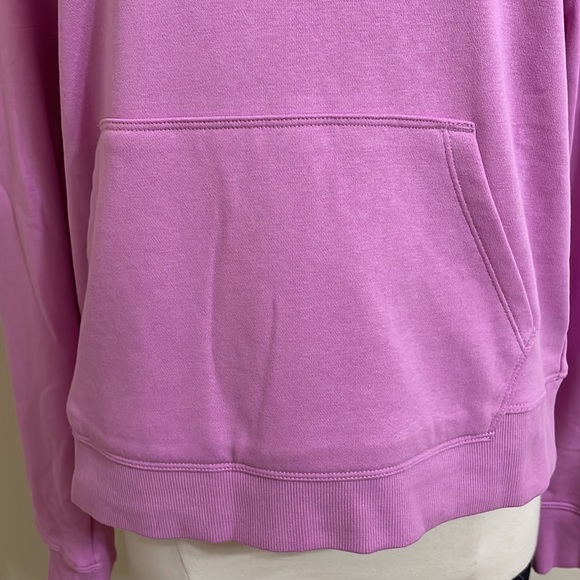 New CHAMPION Pink Violet French Terry Hoodie Logo Floral Front Size Large - Picture 7 of 12